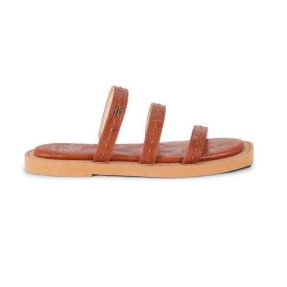 NWOT Frye Women's Faye Strappy Slide Brown Sandal Size 7.5 - Picture 2 of 14